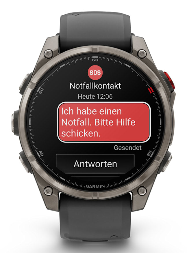 Garmin fenix 8 Pro LTE – GPS-Smartwatch – 47 mm, 1,4", LTE, AMOLED, Saphirglas, 100 m, Graphit, Sportarmband