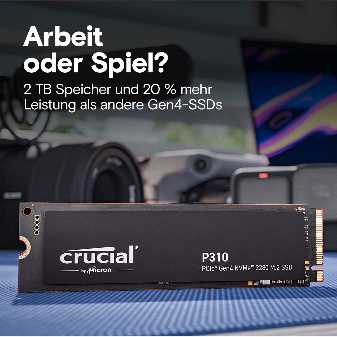 Crucial P310 4 TB – M.2 NVMe (PCIe 4.0 x4), 7'100/6'000 MB/s