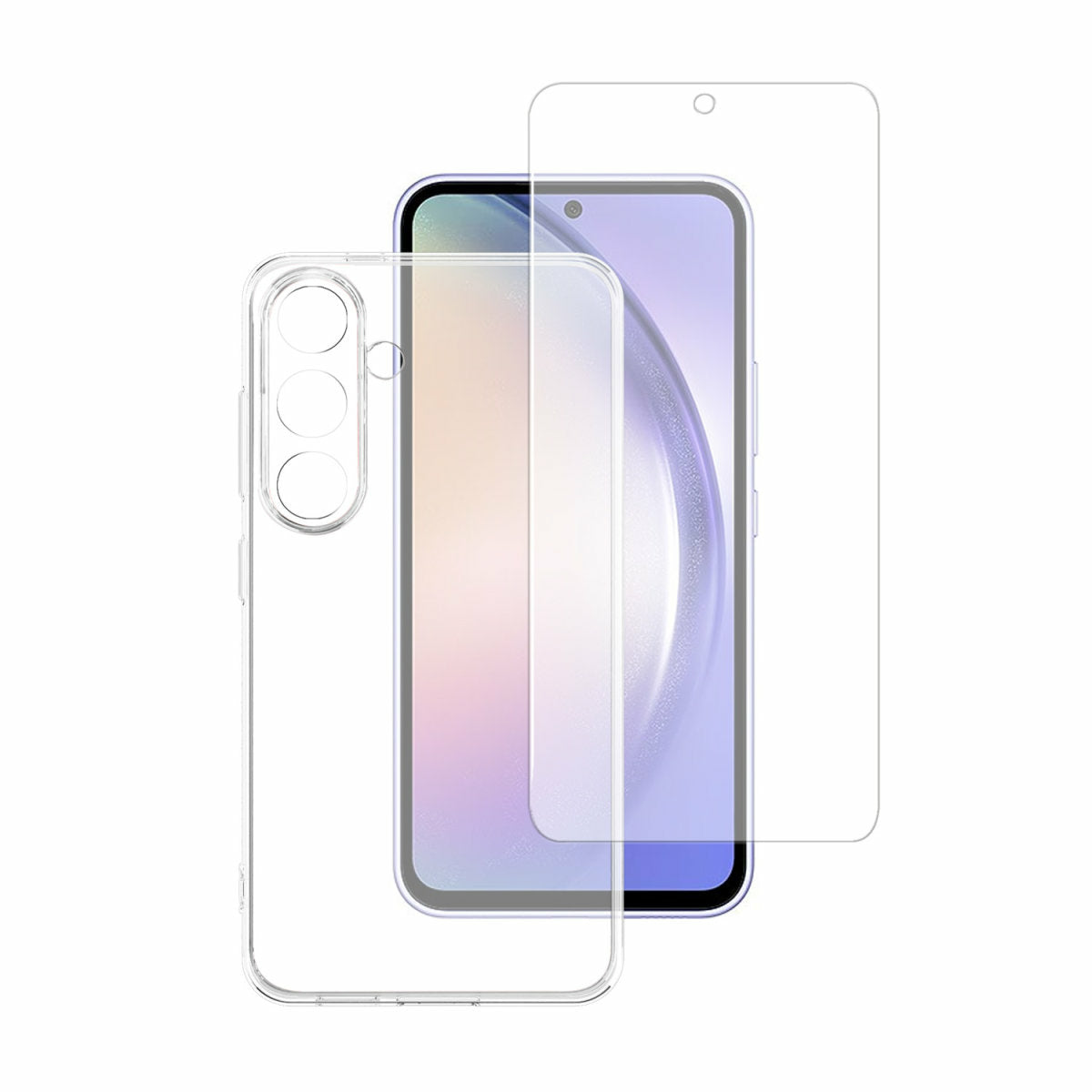 4smarts 360° Schutz Set – Backcover – für Samsung Galaxy A35 5G, Transparent, Displayschutz enthalten