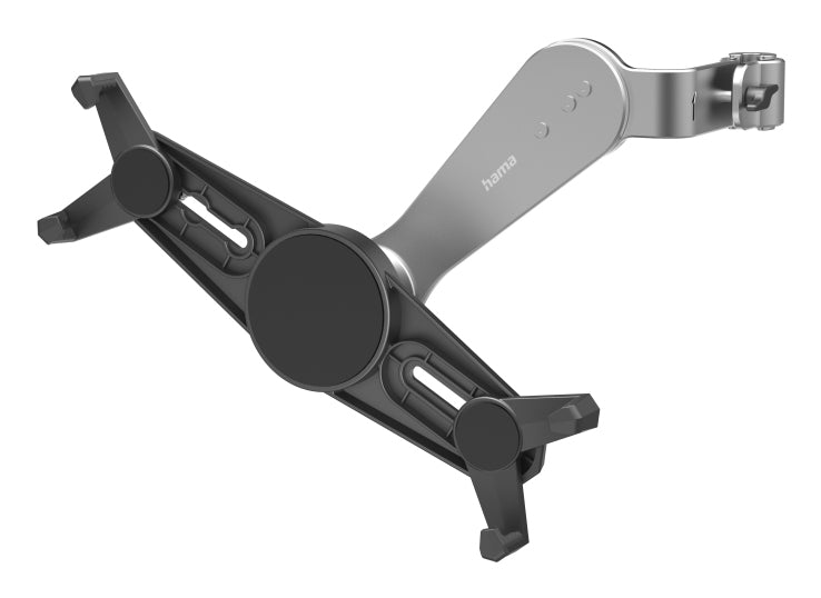 Hama Tablet-Halterung für Auto-Kopfstützen, 7–11" – 360° drehbar, Aluminium – Schwarz/Silber