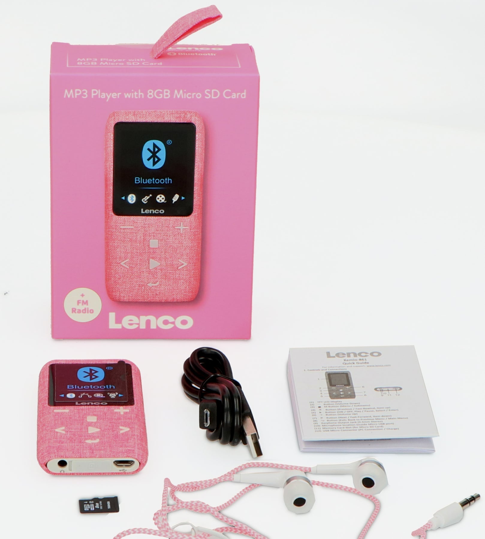 Lenco Xemio-861 – Hi-Res-Player, 8 GB, Bluetooth, UKW – Rosa