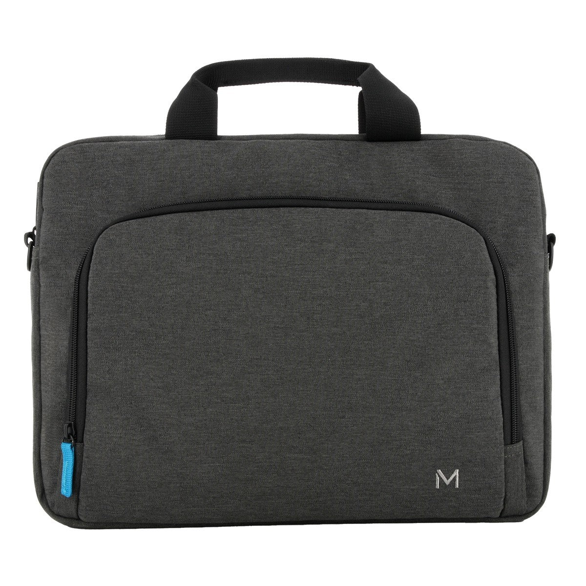 Mobilis Notebook-Tasche bis 14" – Tragegriff, abnehmbarer Schultergurt – Dunkelgrau