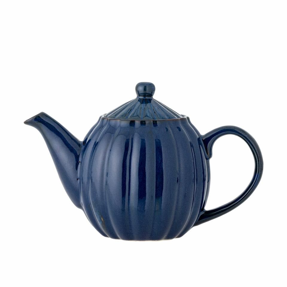 Bloomingville Teekanne Vintage in Bloom – 1 l, Ø 13,0 cm, Steingut, spülmaschinenfest