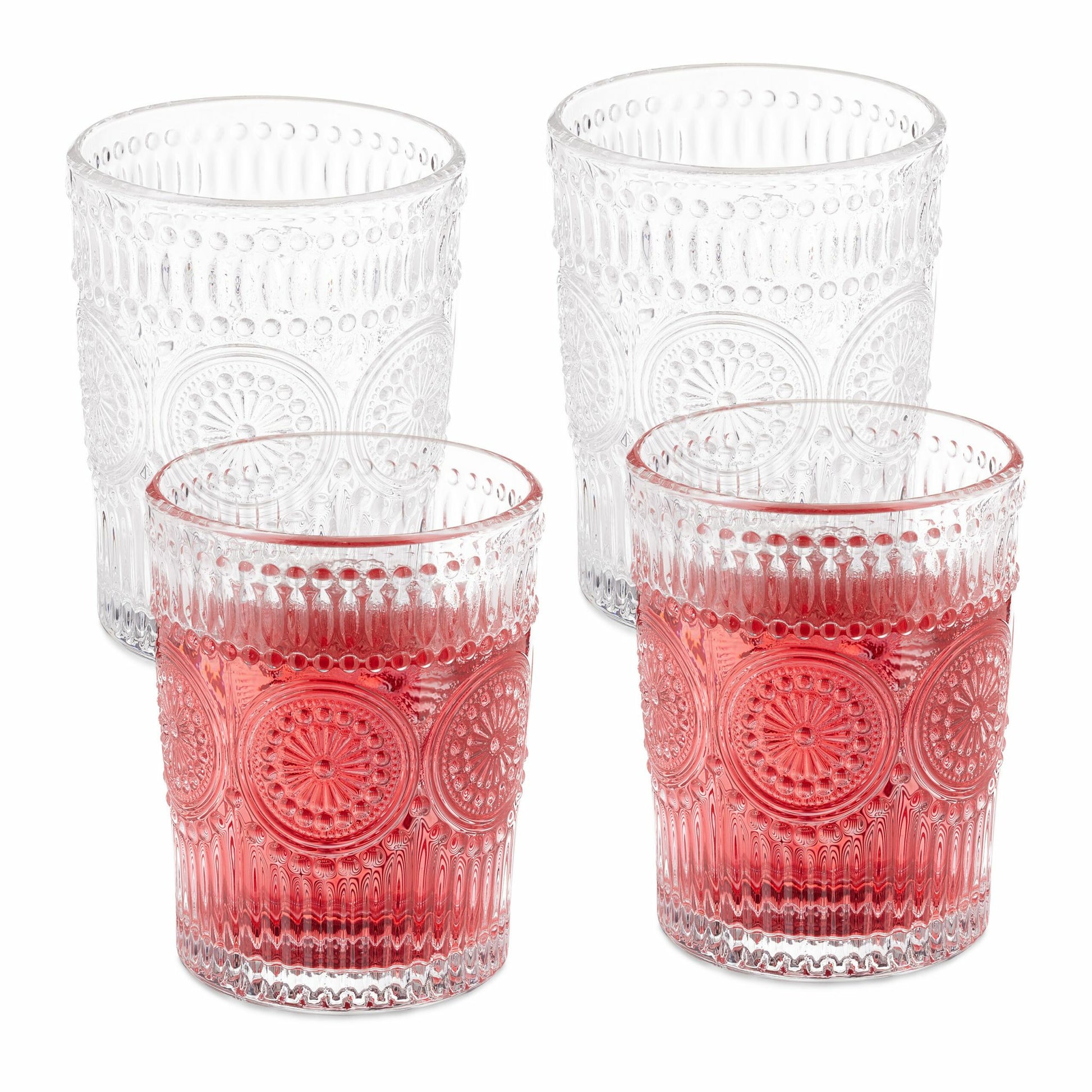 Relaxdays Trinkglas – 300 ml, Ø 8 cm, H 10 cm, Glas, Transparent