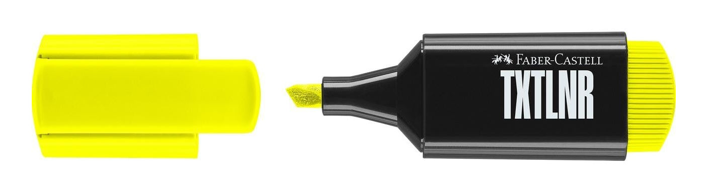 Faber-Castell Textmarker – Gelb, Keilspitze 1–5 mm, nachfüllbar