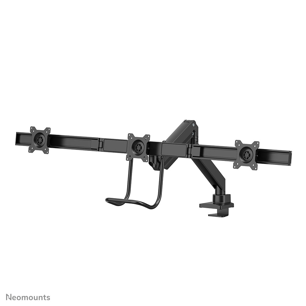 Neomounts NM-D775DX3BLACK – Monitorarm, 3-fach, Tischklemme/Tischdurchführung, bis 27", 1–6 kg, schwarz