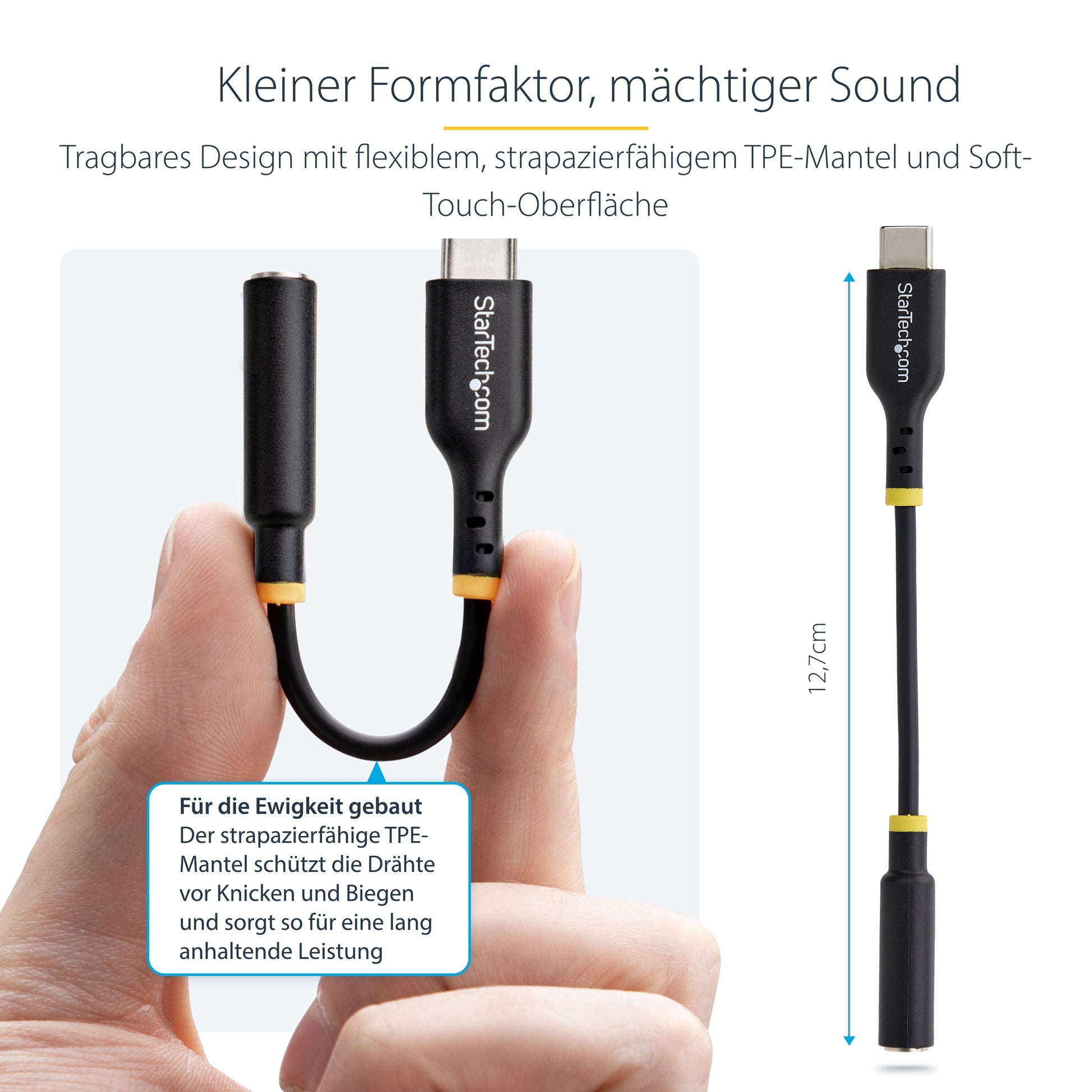 StarTech.com USB-C (Stecker) auf 3,5 mm TRRS (Buchse) Adapter