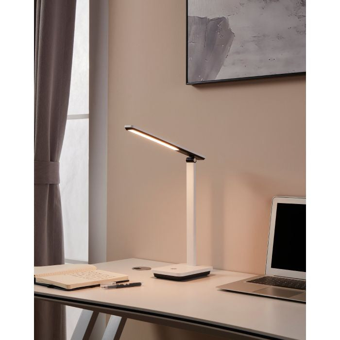 EGLO Tischleuchte Iniesta – LED 3,6 W, 360 lm, 3000–6500 K, dimmbar, Touch-Dimmer – Weiss