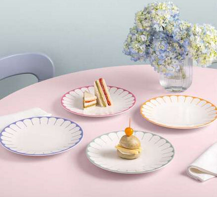 Villeroy & Boch Fleur Soleil Speiseteller – Porzellan, Gelb, Rund, 6 Stück