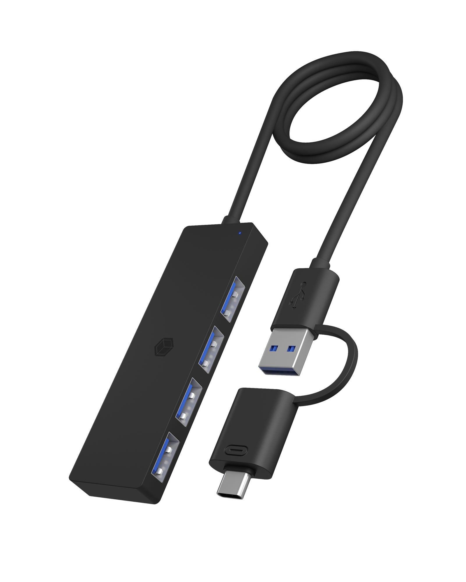ICY BOX IBHUB1424 USB-Hub – USB-C, 4× USB-A, für Windows/Mac