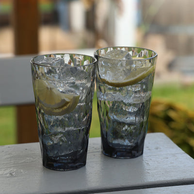 koziol Trinkglas Club Nr. 6 – 2er Set, 300 ml, Ø 8,7 cm, Kunststoff, Grau, spülmaschinenfest