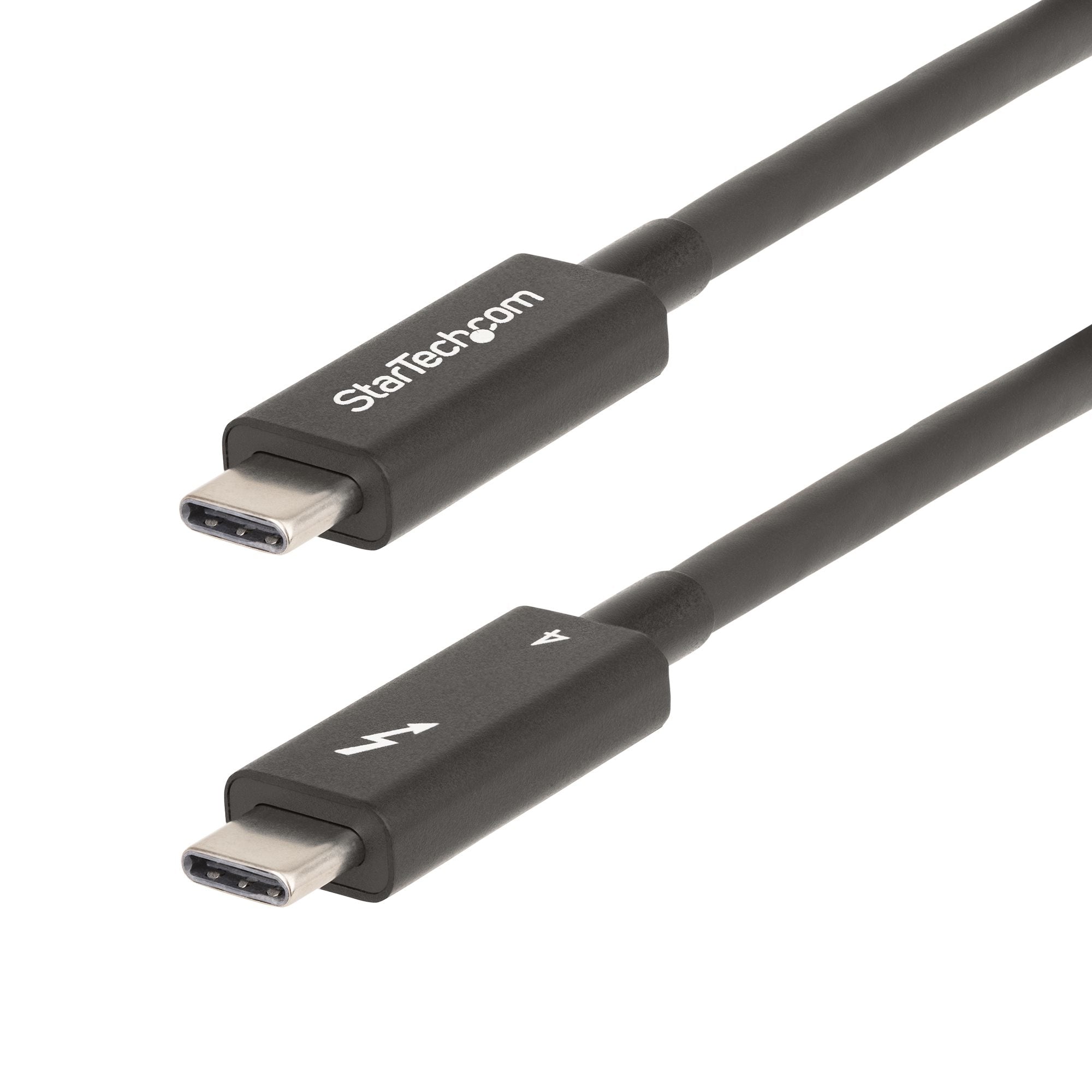 StarTech.com Thunderbolt 4 (USB-C) Kabel – 40 Gbit/s – 2 m – PD 100 W – PVC-Mantel – Schwarz