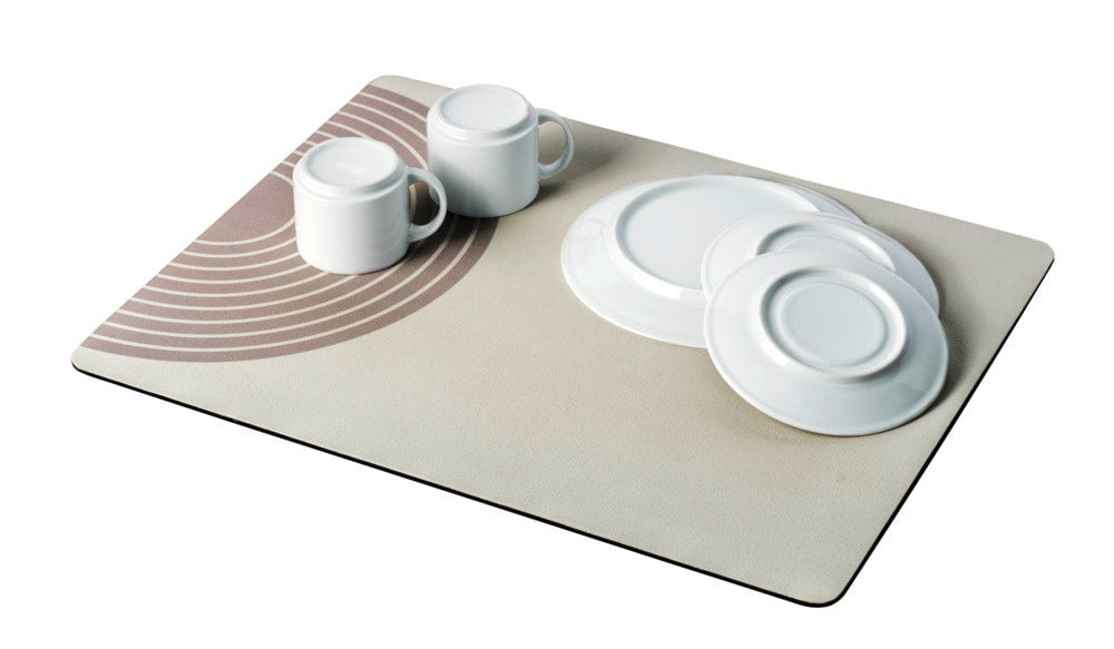 WENKO Abtropfmatte 50 × 40 × 0,9 cm, gummiert, beige