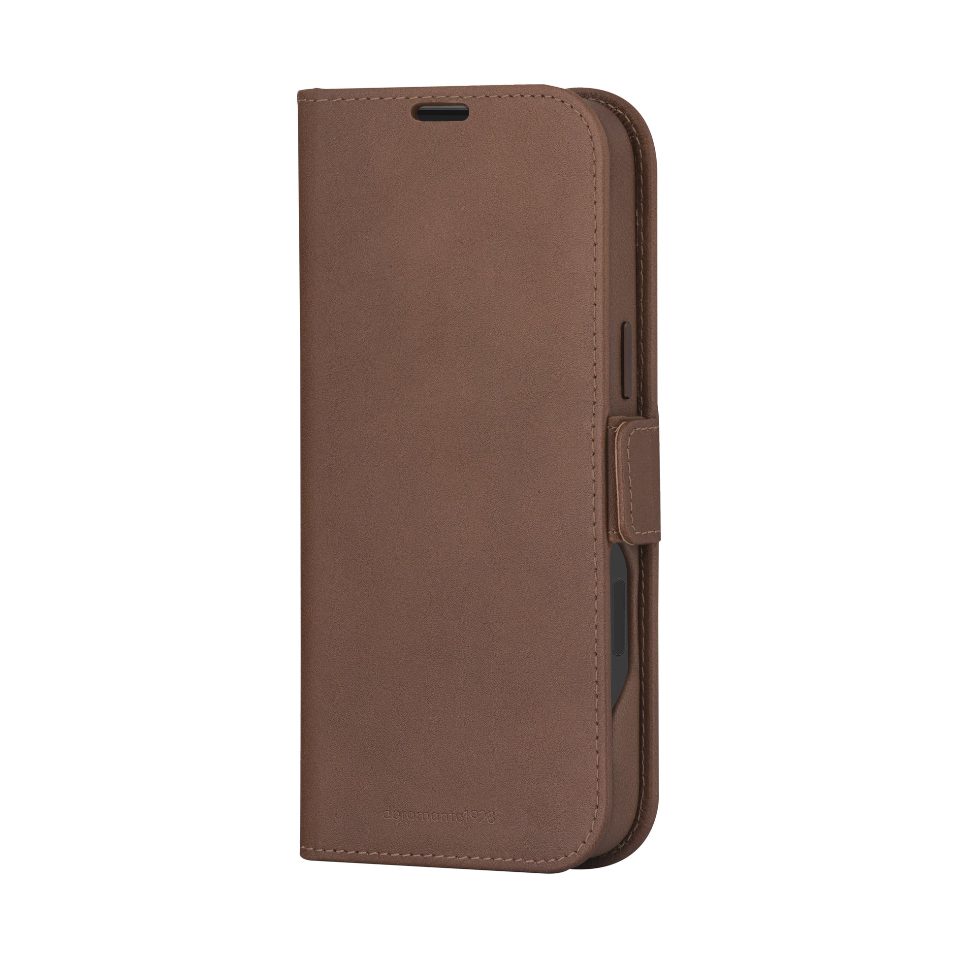 dbramante1928 Lynge Wallethülle – für Apple iPhone 16 Pro Max, MagSafe, 3 Kartenfächer, Leder, Dark Tan
