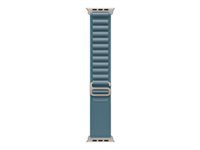 Apple Alpine Loop Natural Titanium Finish – Armband – für Apple Watch 49 mm, Hellblau, M, Recyceltes Polyester