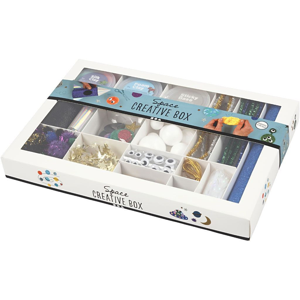 Creativ Company Kreativbox – Bastelset – Weltraum – 16-teilig – ab 3 Jahren