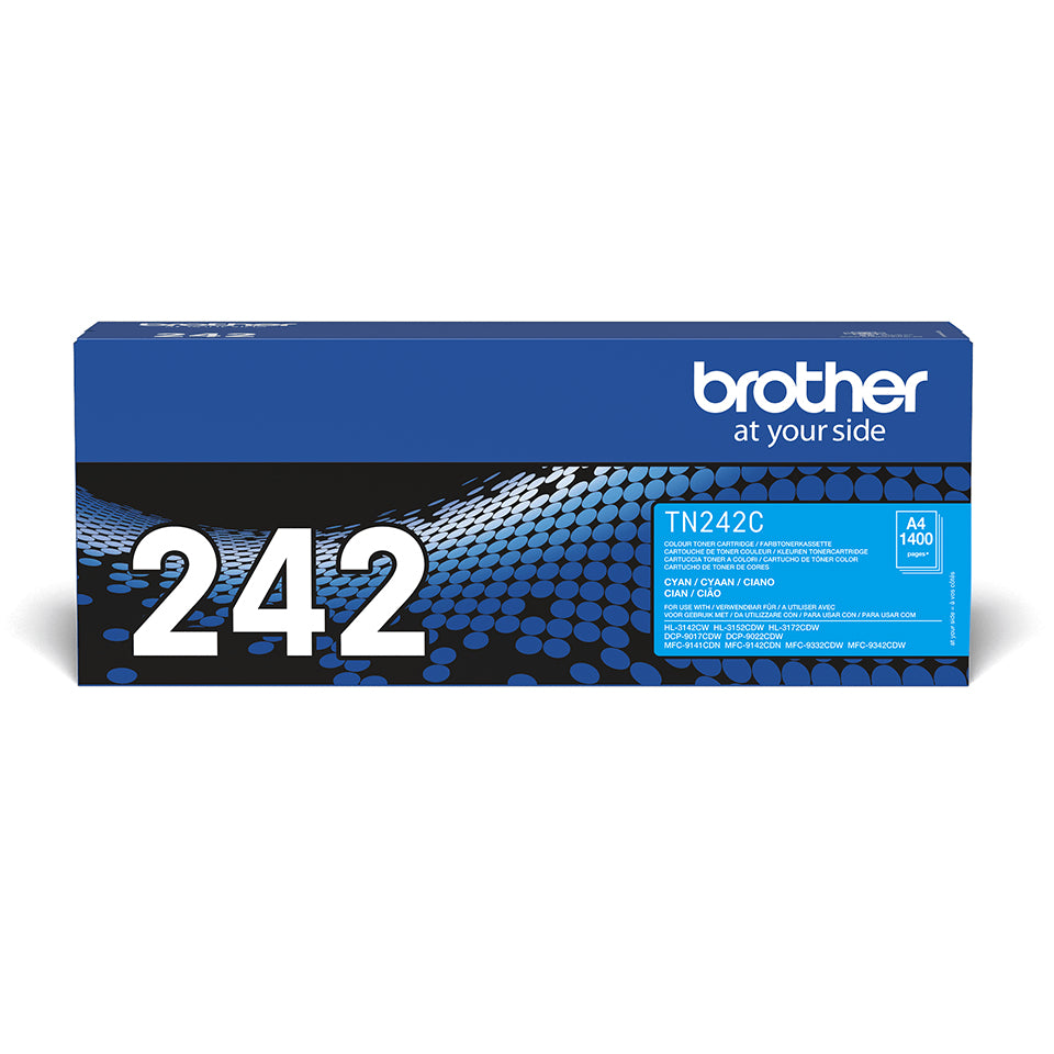 Brother Toner TN-242 – Cyan, 1400 Seiten – für Brother HL-3152CDW/HL-3172CDW