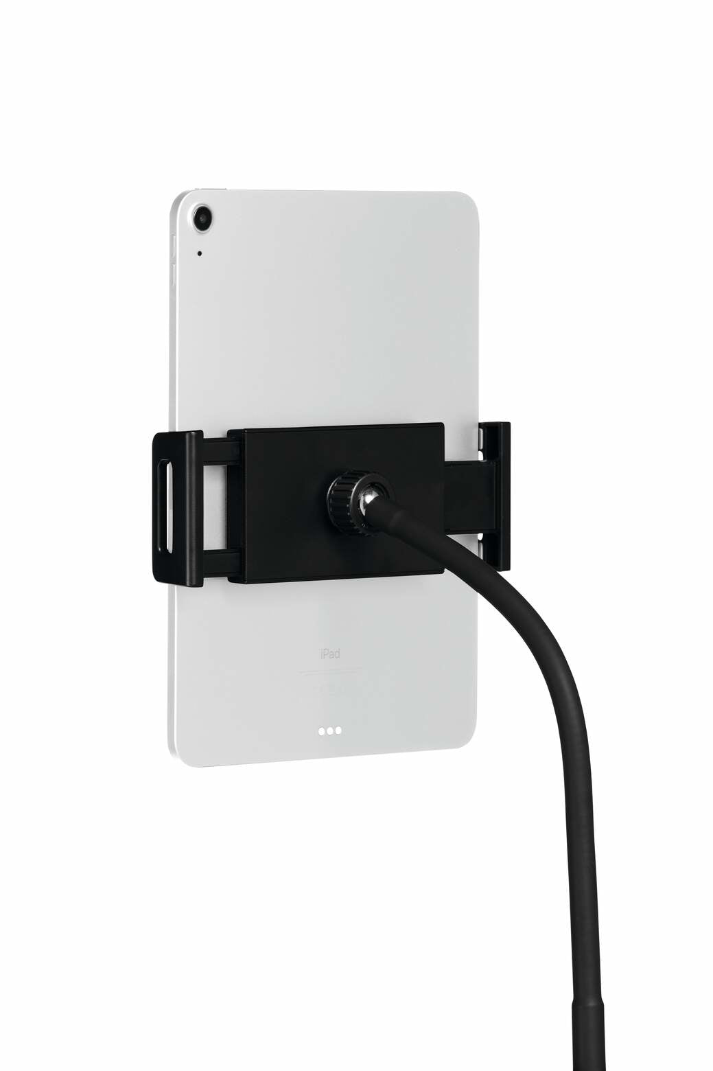 Durable Tablet-Bodenständer – höhenverstellbar, 360° drehbar – Metall/Kunststoff, schwarz – TWIST FLOOR