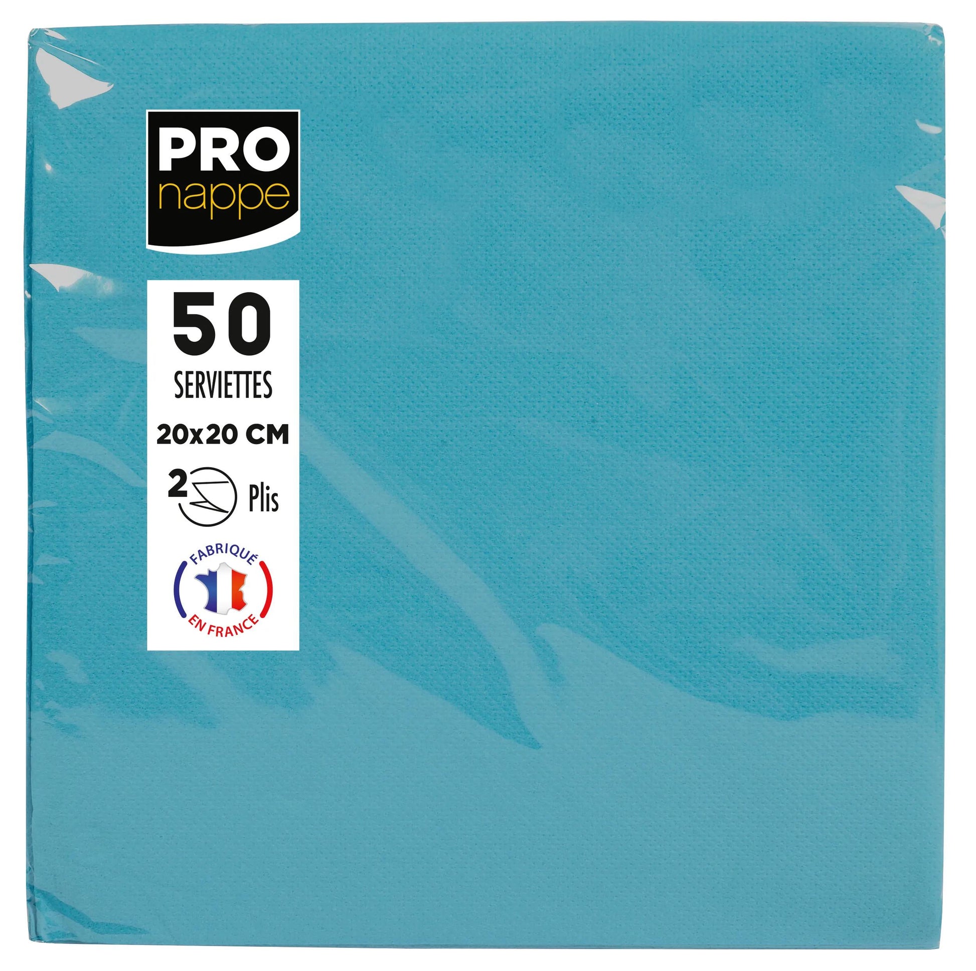PRONAPPE Cocktailservietten, 20 × 20 cm, türkis – FSC – 50 Stk.