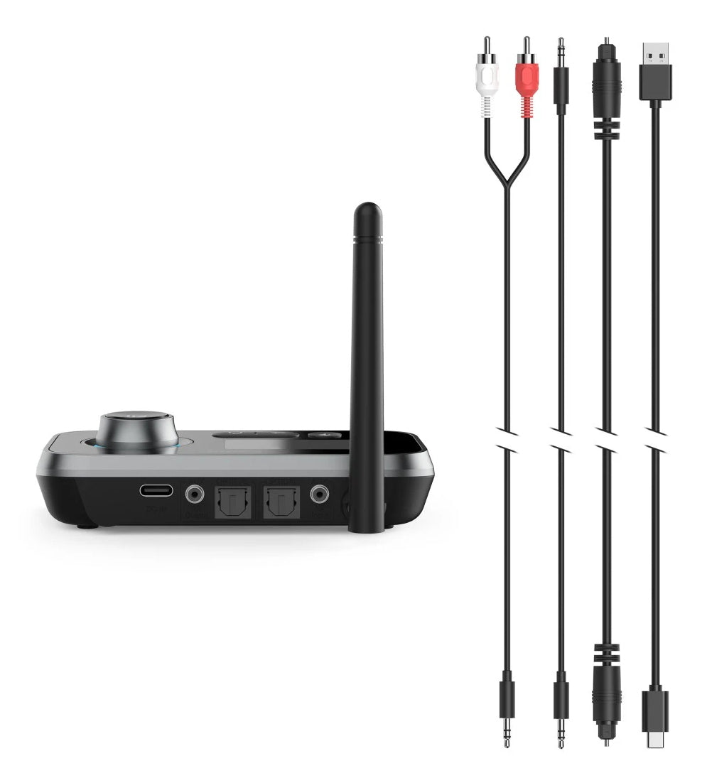 Hama Link.it duo – Bluetooth Audio-Adapter (Tx/Rx) – Bluetooth 5,2, 10 m – aptX – USB – schwarz