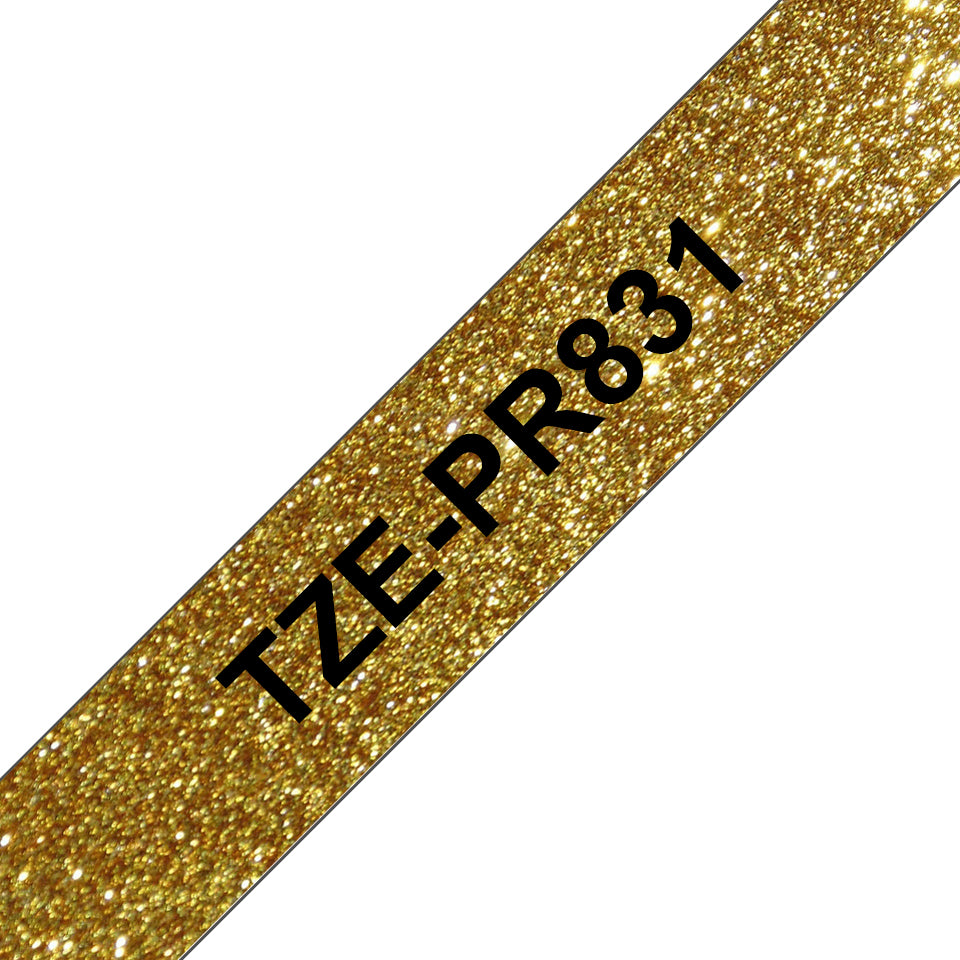 Brother Schriftband – 12 mm × 8 m, gold, schwarz