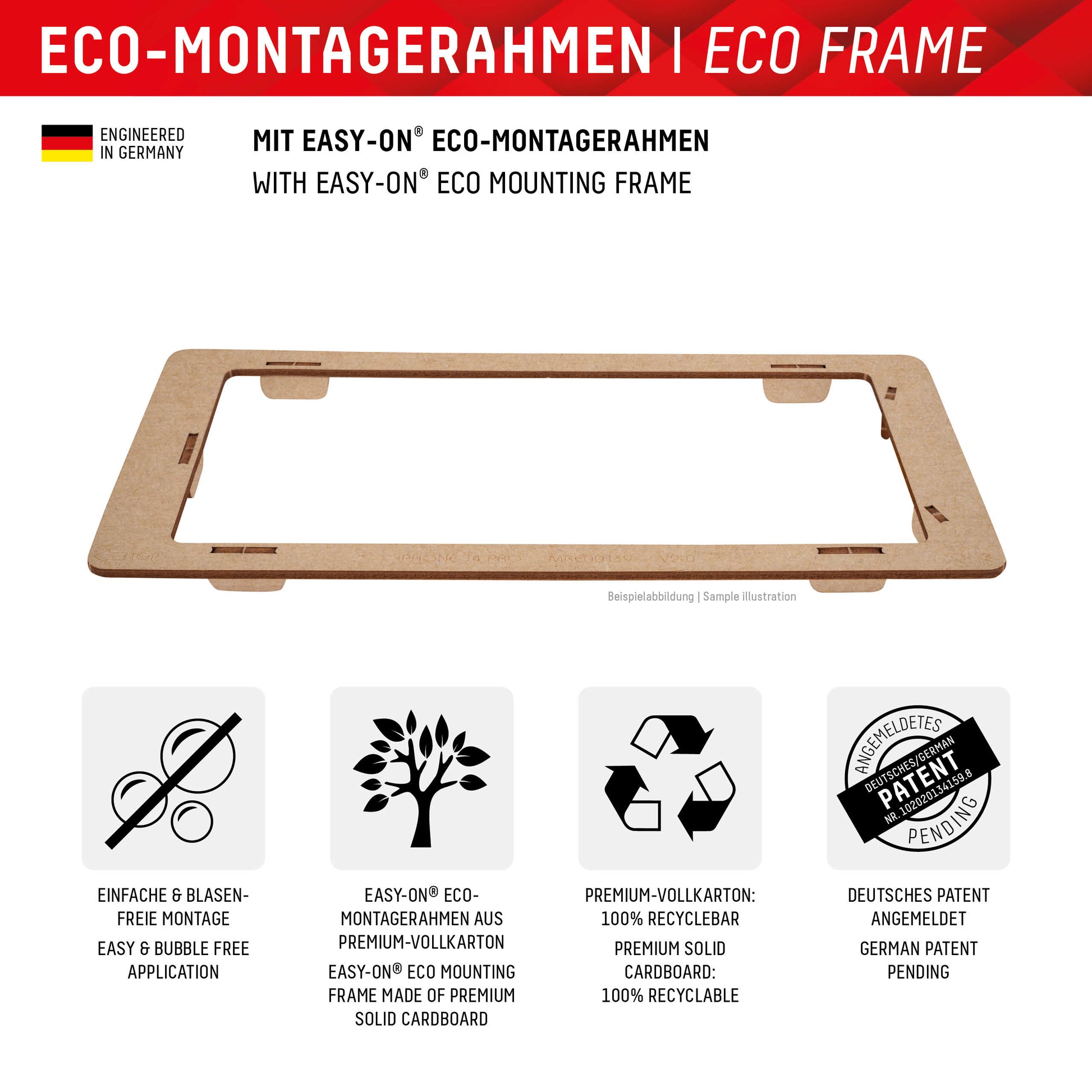 E.V.I. Displayschutz (Panzerglas), 10H – für Redmi Note 13/13 Pro 4G – mit Applikator