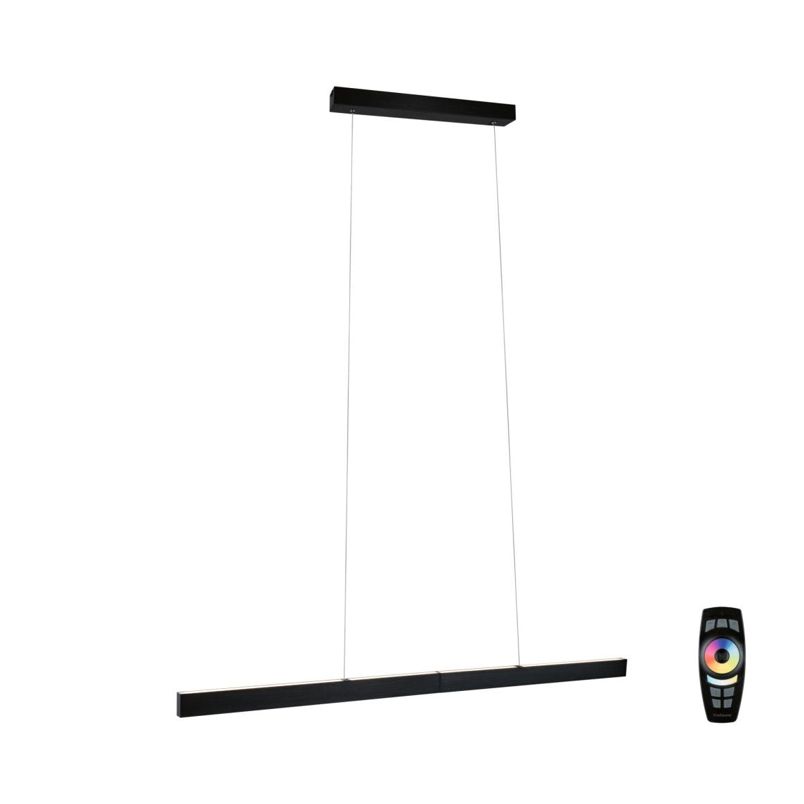 Paulmann Pendelleuchte Aptare – 180 × 90–150 cm, 1800 lm, 45 W, 2700 K, dimmbar, für ZigBee 3.0, schwarz