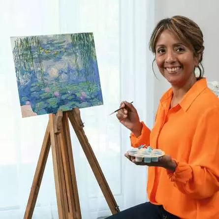 Ravensburger Malen-nach-Zahlen-Set – Monet Seerosen – 40 × 30 cm – ab 12 Jahren