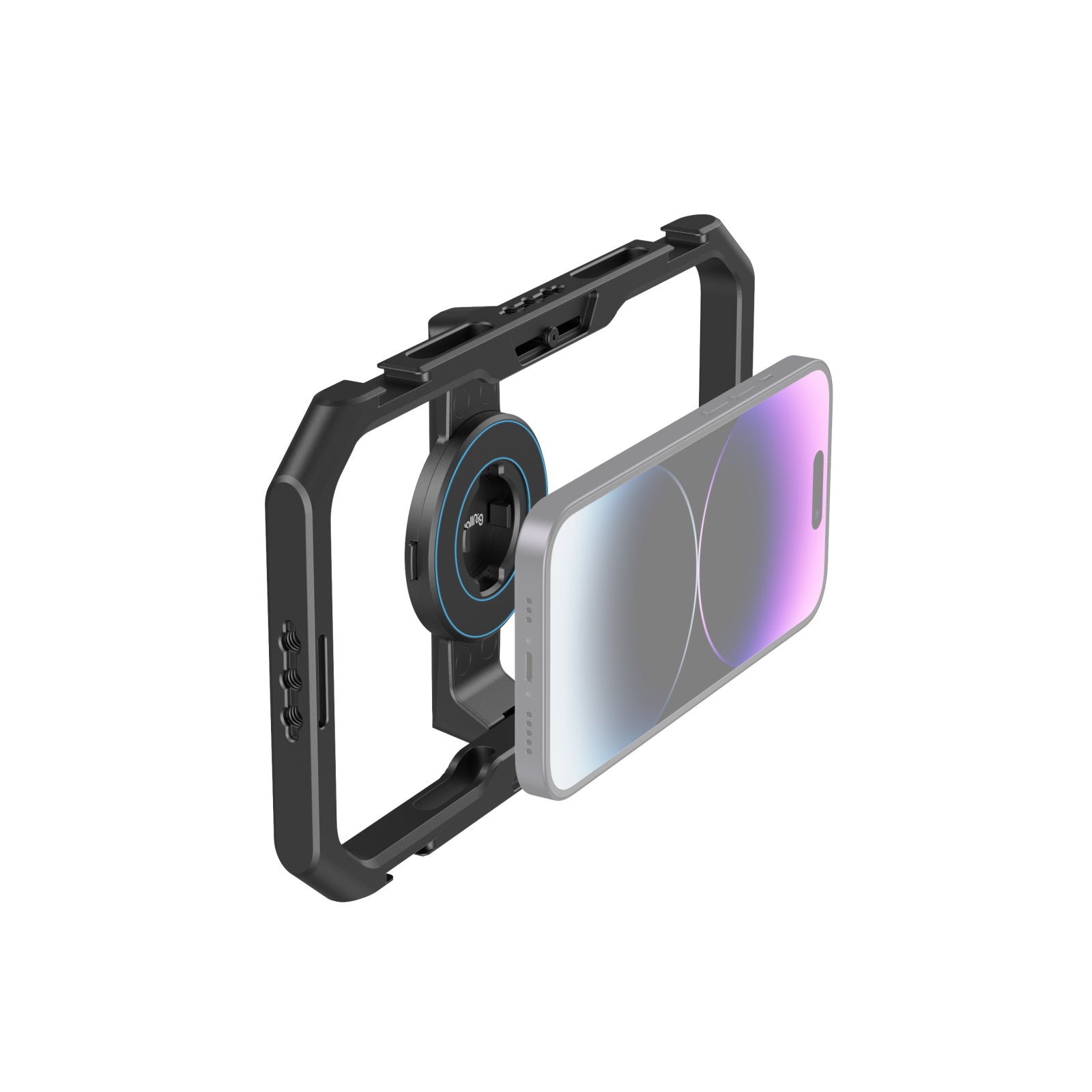 SmallRig Käfig, magnetische Montage – für Smartphones 62,5–87 mm Breite – Schwarz, Aluminium/Silikon