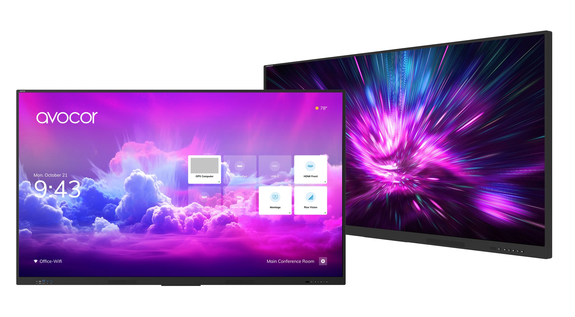 Avocor E-40/50 S – Interaktives Display 55" – 3840 × 2160 (4K UHD), IR 40-Punkt, 400 cd/m², HDMI/DP/USB-C