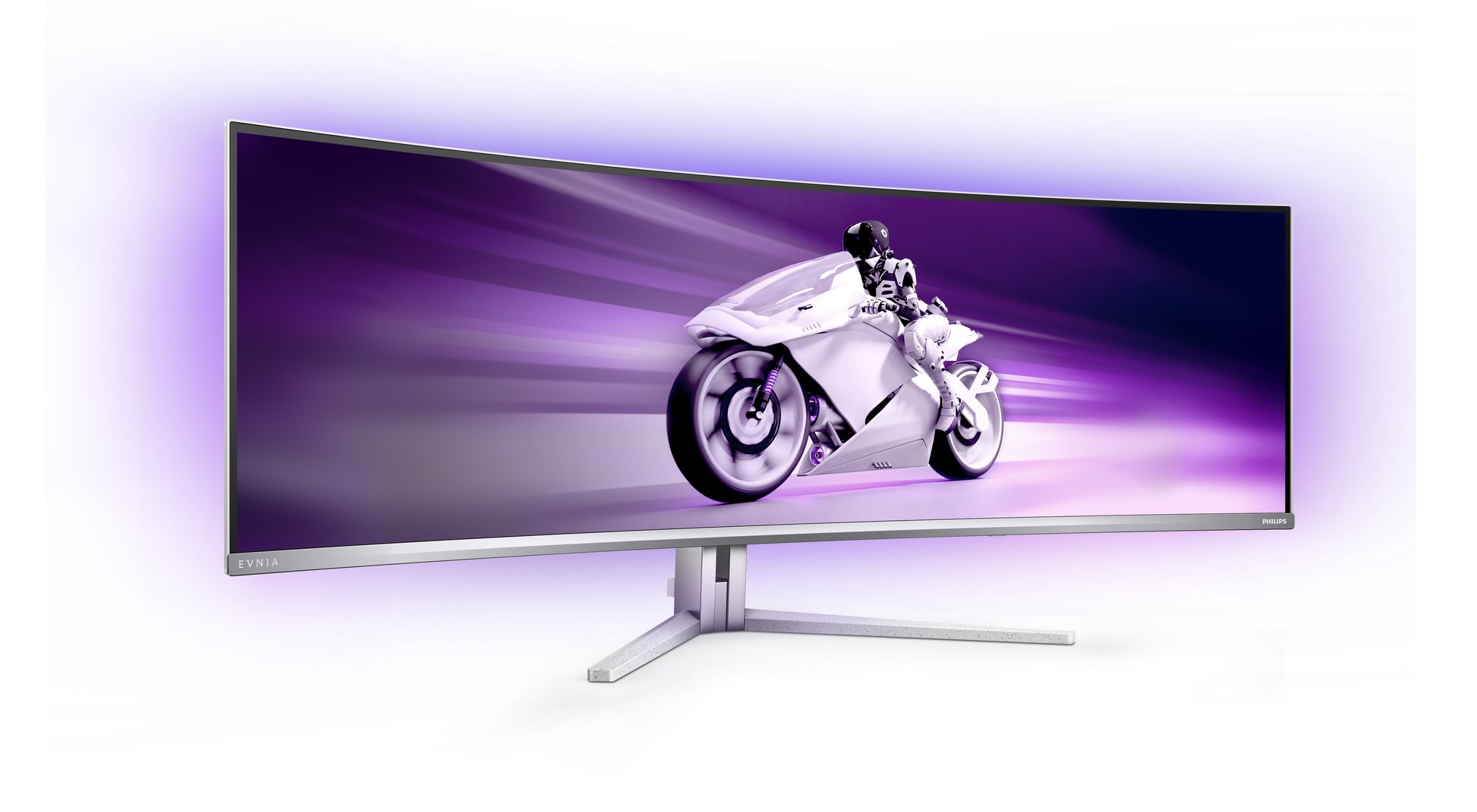 Philips Evnia 8000 49M2C8900L/00 – Monitor, 48,9", 250 cd/m², USB-C, KVM, Lautsprecher, VESA 100 × 100, Weiss