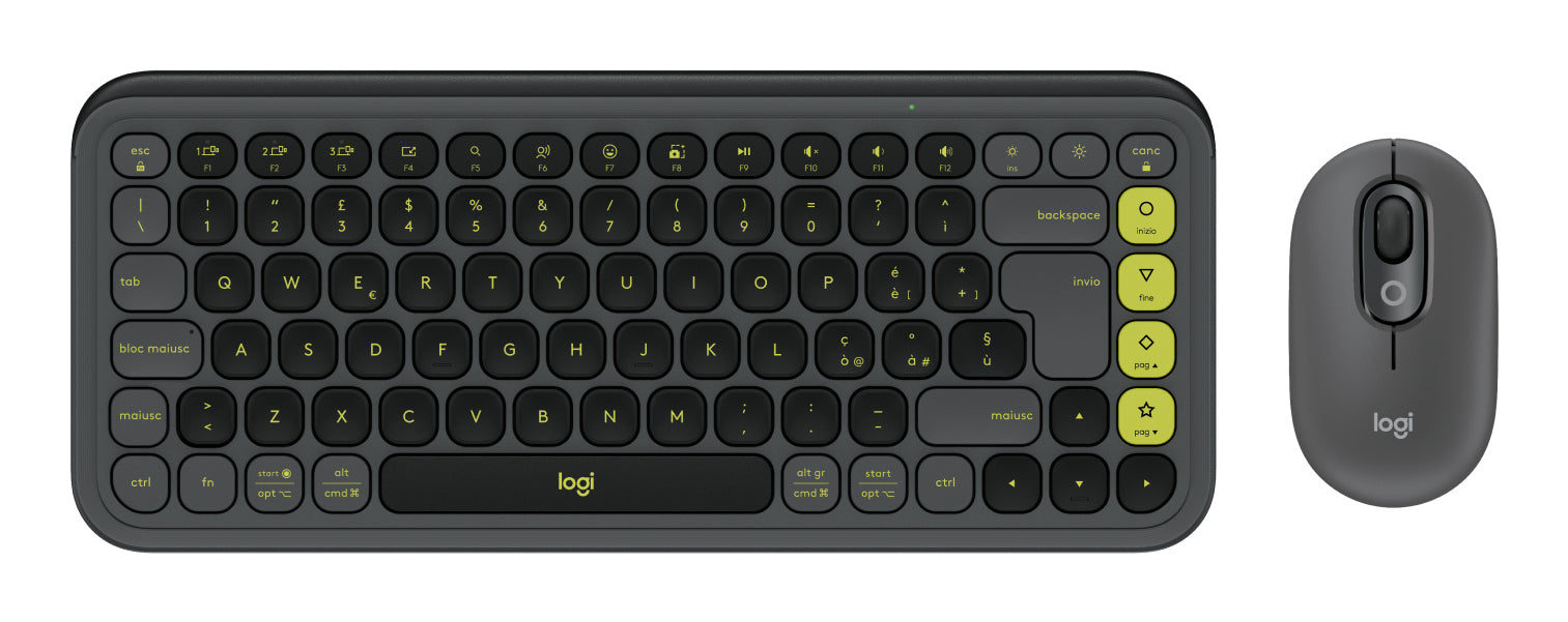 Logitech POP Icon Combo – Tastatur, IT-Layout (IT), Graphit