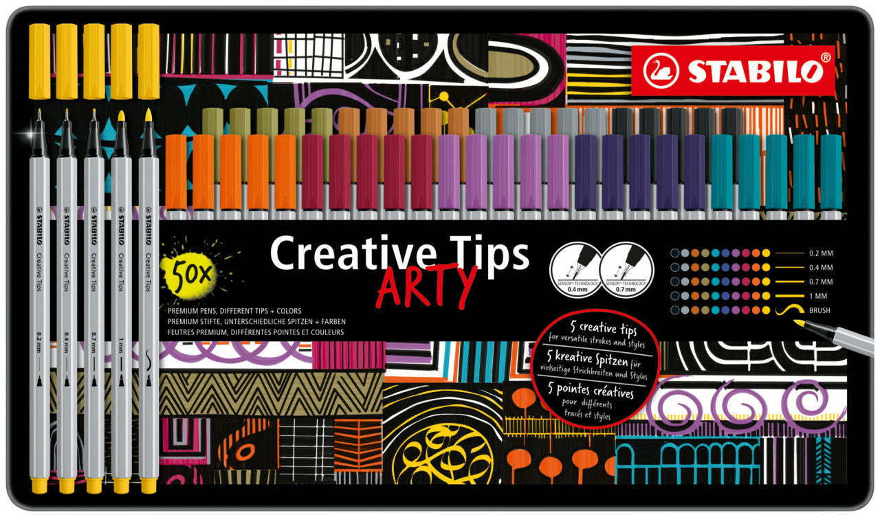 STABILO Faserschreiber-Set Creative Tips Arty Urban – 10 Farben