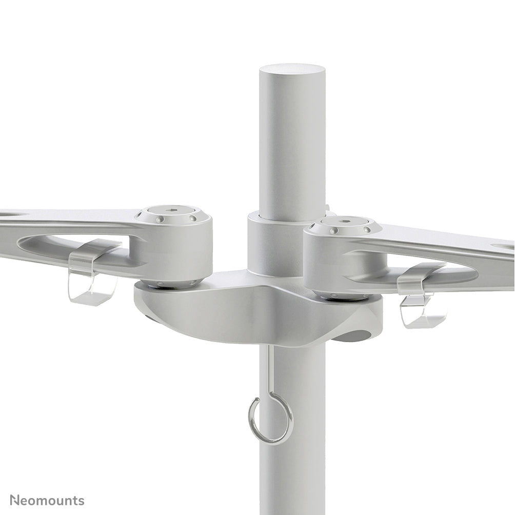 Neomounts FPMA-D935D – Tischhalterung, Dual, Tischklemme, bis 27", VESA 75 × 75 mm, 12 kg, neigbar, silber