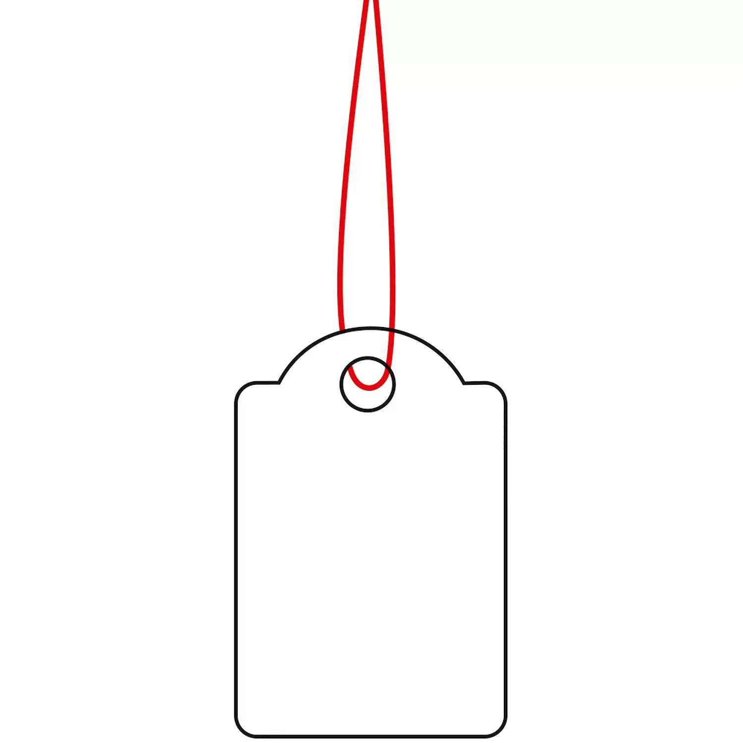 HERMA Anhängeetiketten – rechteckig 15 × 24 mm, Karton, weiss, mit rotem Faden, 1'000 Stk.