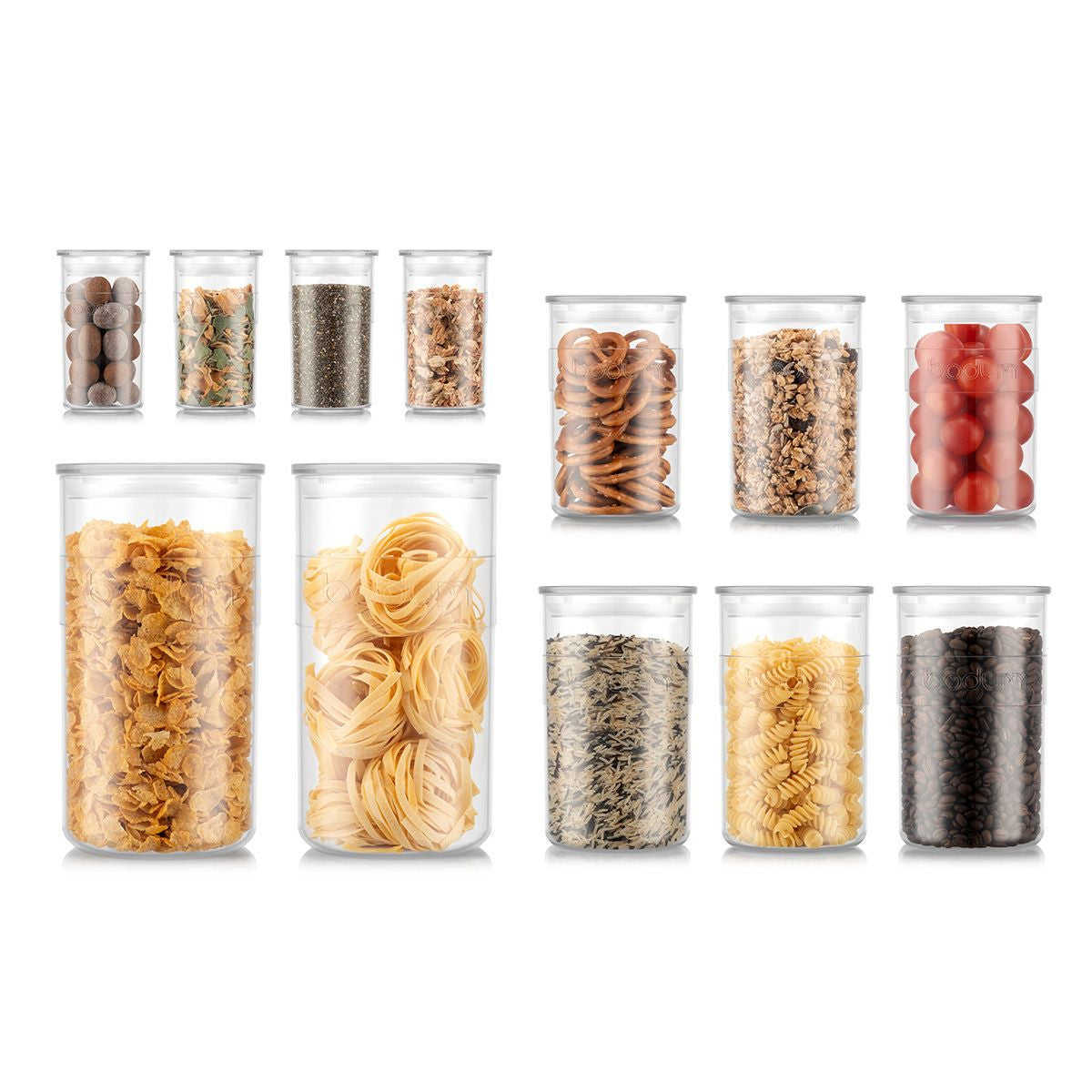 Bodum Vorratsdose – 2 l – eckig – 12,5 × 22,5 × 12,5 cm – Kunststoff – transparent