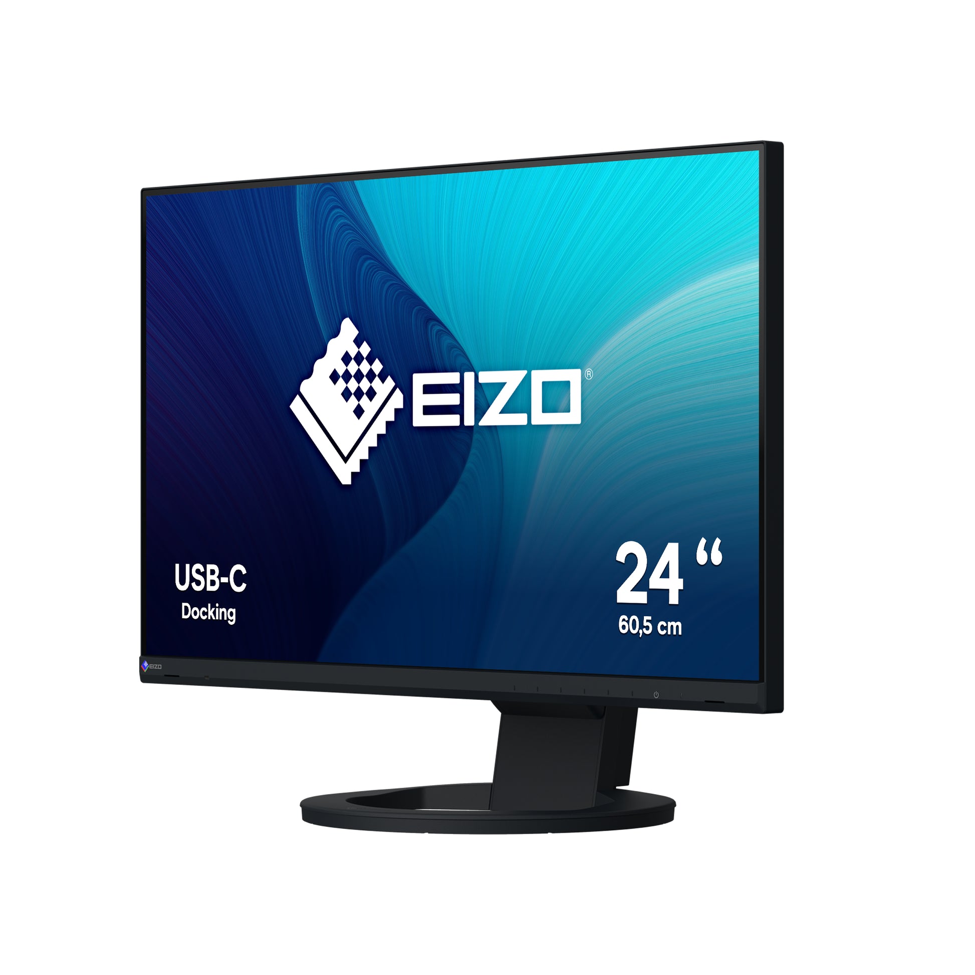 EIZO EV2480 Swiss Edition – Monitor, 23,8", IPS, 60 Hz, 250 cd/m², USB-C (70 W), VESA 100 × 100, Schwarz