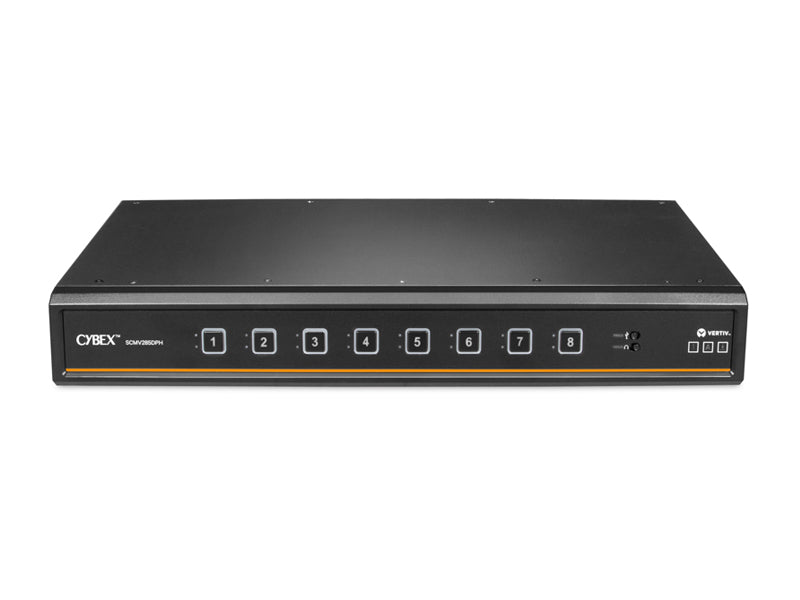 Vertiv SCMV285DPH-400 – 8-Port DisplayPort/HDMI Sicherer KVM-Switch – 4K/30 Hz, USB 2.0 Hub, Audio