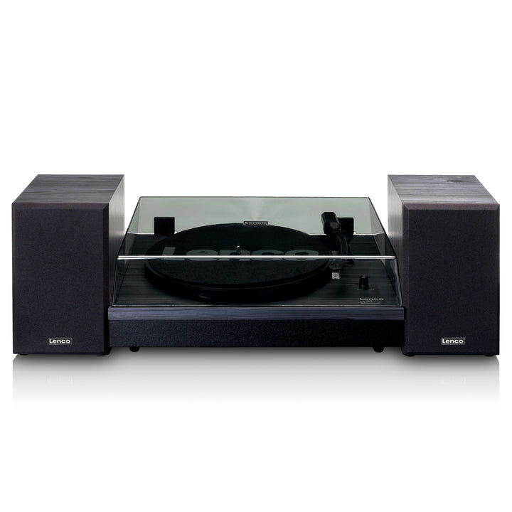 Lenco LS-301BK – Plattenspieler (Riemenantrieb, manuell), Bluetooth, 33⅓/45 – Schwarz