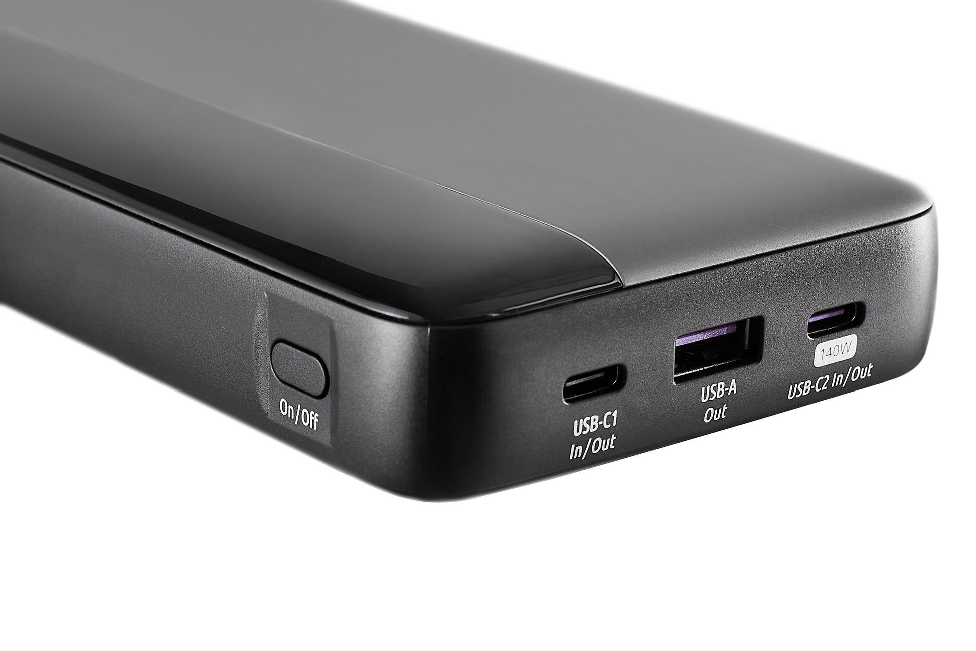 Intenso Powerbank 25'000 mAh – 140 W PD, 2× USB-C, 1× USB-A, grau/schwarz