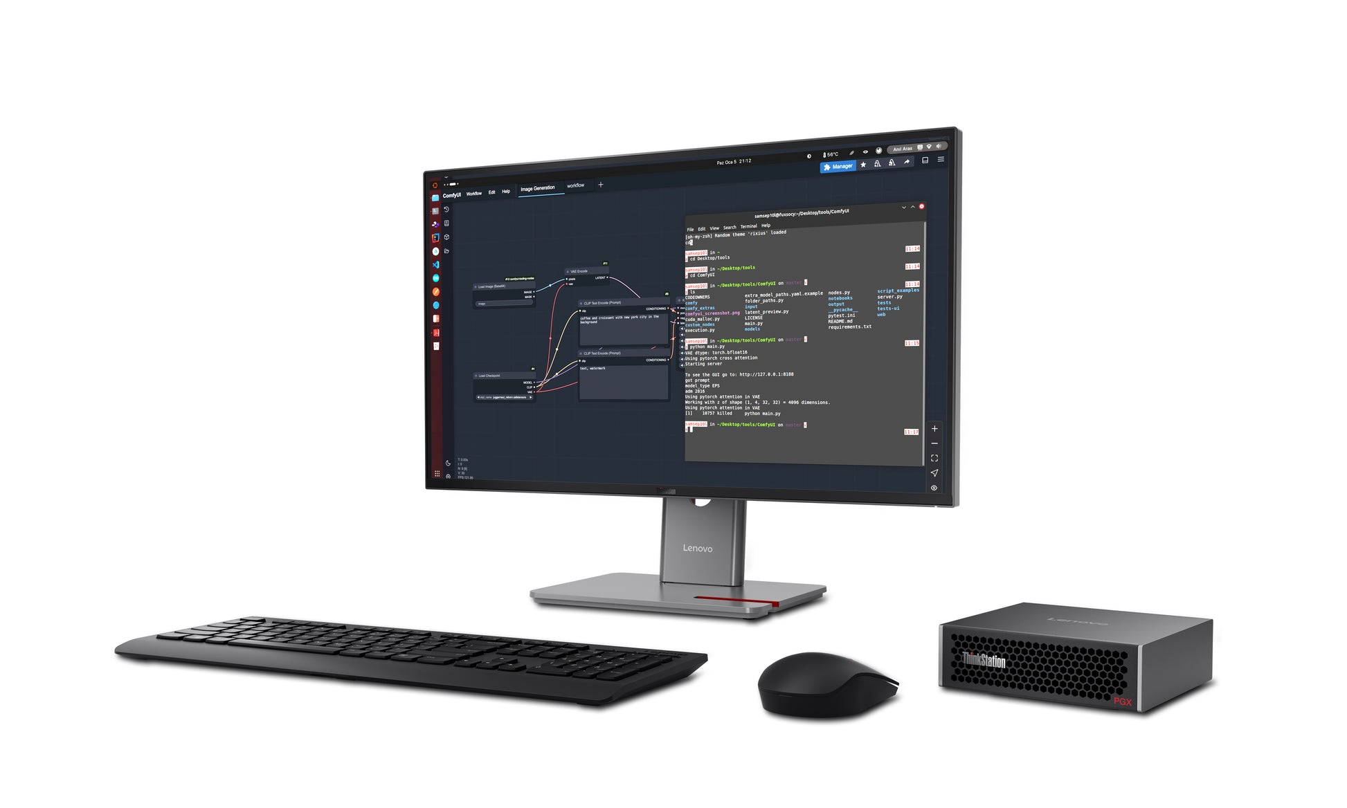 Lenovo ThinkStation Micro – NVIDIA GB10, 128 GB RAM, 4 TB SSD, DGX OS