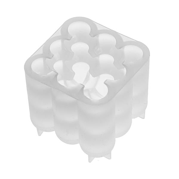 GLOREX Kerzengiessform, Silikon, Rechteck, 5,5 × 5,5 × 6 cm