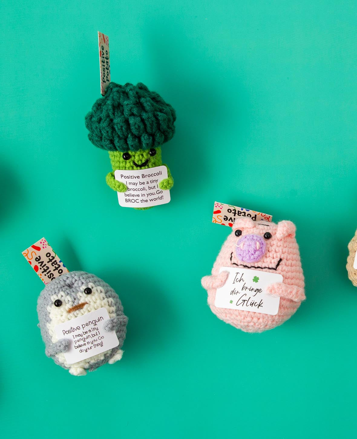 I am Creative Plüschtier Positive Pig – 6,0 cm – rosa