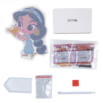 CRAFT Buddy Crystal Art – Diamond-Painting-Set – Jasmine Figur – 8 × 11 cm – ab 6 Jahren