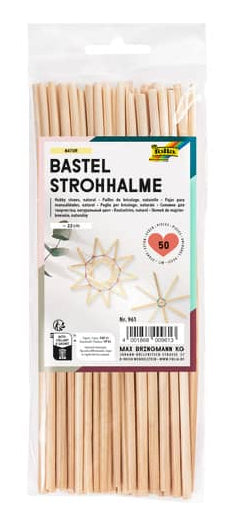 Folia Strohhalme, 22 cm – naturgebleicht – 1000 Stk.