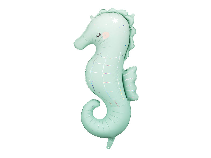 PartyDeco Folienballon Seepferdchen – mehrfarbig – 47 × 98 cm – 1 Stk