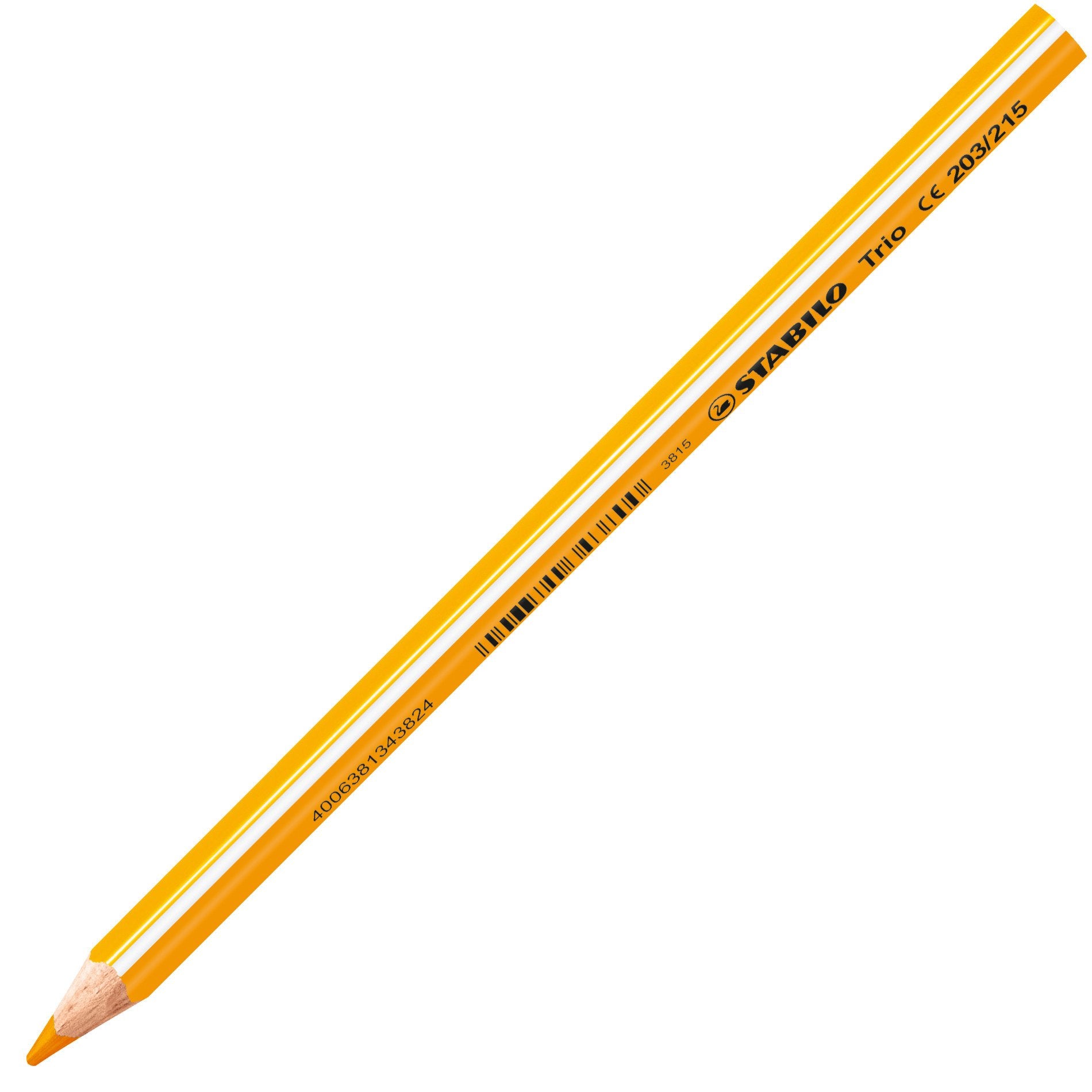 STABILO Buntstift Trio – Jumbo, Dreikant, Minen-Ø 4,2 mm, Einzelstift Gelb