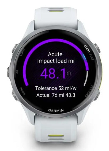 Garmin Forerunner 970 – GPS-Smartwatch – 47 mm, 1,4" AMOLED, Saphirglas, 5 ATM, Gelb, Weiss Sportarmband
