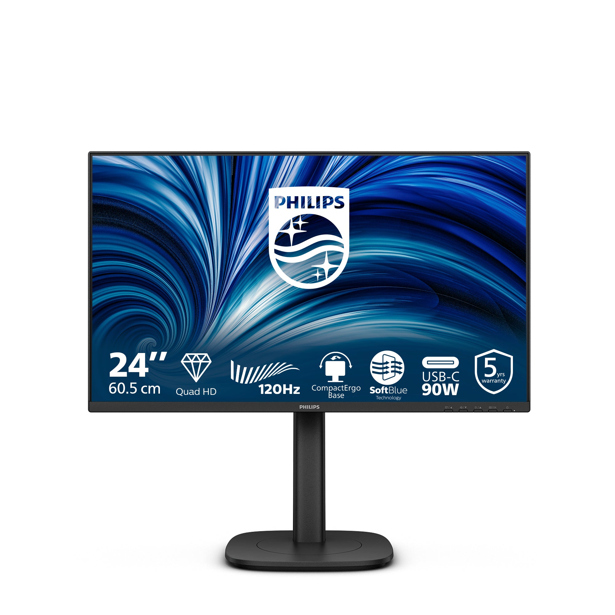 Philips 24B2U3601/00 – 23,8" 2560 × 1440 (WQHD) IPS 120 Hz USB-C 90 W LAN