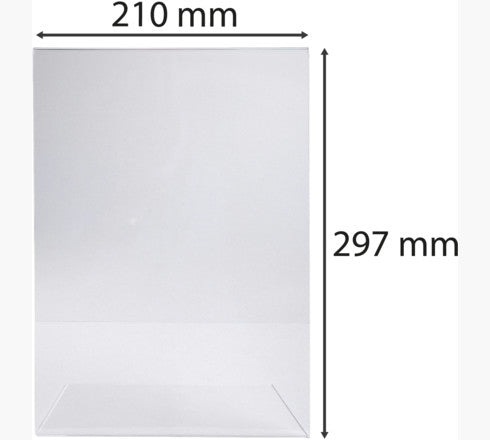 Exacompta Tischaufsteller – für A4 – 1 Fach – Hochformat – transparent – Acryl – 210×305×83 mm